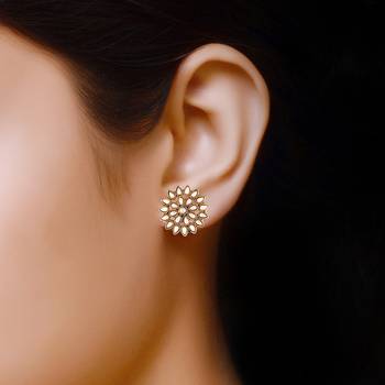 Shining Diva Fashion Stylish Latest Design Pearl antique Earrings for Women 2