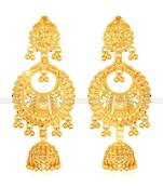 Allure Beautiful Earrings Diva Fusion Gold Plated for Women and Girls