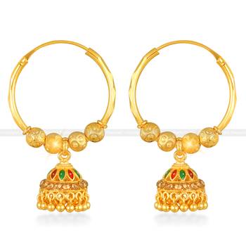 Allure Beautiful Earrings Shimmering Beautiful Gold Plated for Women and Girls 1