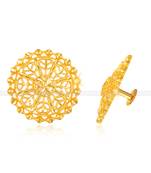 Traditional wear South Screw back alloy Gold Plated Jumbo Stud Earring for Women and Girls