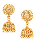 Traditional Jhumki Alloy Gold and Micron Plated Jhumki Earring