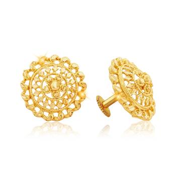 Traditional 1gm Gold South Screw Back Alloy Gold and Micron Plated Stud Earring 1