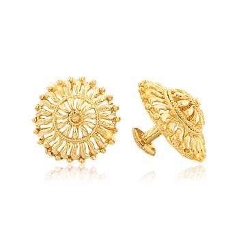 Traditional 1gm Gold South Screw Back Alloy Gold and Micron Plated Stud Earring 1