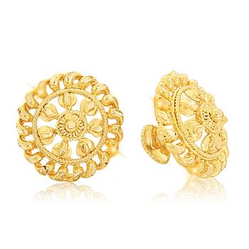 Traditional 1gm Gold South Screw Back Alloy Gold and Micron Plated Stud Earring 1