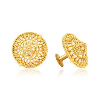 Traditional 1gm Gold South Screw Back Alloy Gold and Micron Plated Stud Earring 1