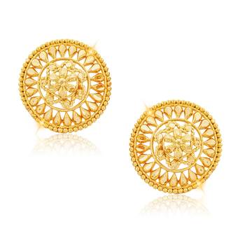 Traditional 1gm Gold South Screw Back Alloy Gold and Micron Plated Stud Earring 2