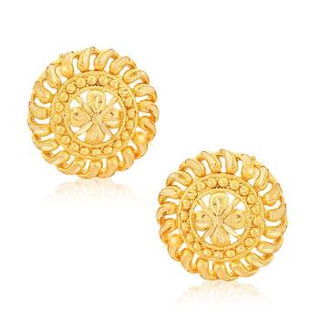 Traditional 1gm Gold South Screw Back Alloy Gold and Micron Plated Stud Earring 1