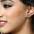 South Culture American Diamond studded South Screw Back Alloy Gold and Micron Plated Stud Earring