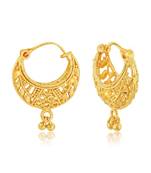 Traditional 1gm Gold Bucket Bali Alloy Gold and Micron Plated Earring