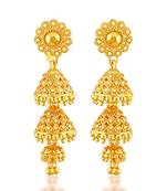 Traditional Jhumki Alloy Gold and Micron Plated Jhumki Earring