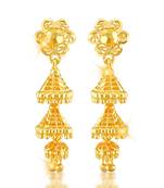 Traditional Jhumki Alloy Gold and Micron Plated Jhumki Earring