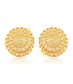 Traditional South Culture Alloy Gold Plated Stud Earring for Women ( Pack of- 1 Pair Earrings)