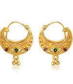 Traditional wear Gold Plated alloy Bali Earring for Women and Girls ( Pack of- 1 Pair Bali Earrings)