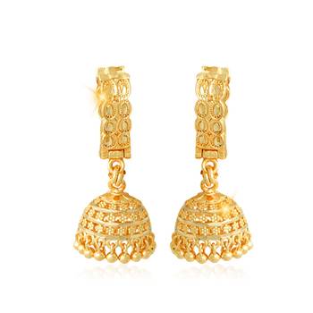 Traditional wear Gold Plated alloy Jhumka Bali Earring for Women and Girls ( Pack of- 1 Pair jhumka Bali Earring) 1