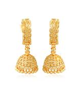 Traditional wear Gold Plated alloy Jhumka Bali Earring for Women and Girls ( Pack of- 1 Pair jhumka Bali Earring)