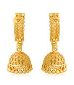 Traditional wear Gold Plated alloy Jhumka Bali Earring for Women and Girls ( Pack of- 1 Pair jhumka Bali Earring)