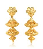 Traditional wear Gold Plated alloy jhumka Earring for Women and Girls ( Pack of- 1 Pair jhumka Earring)