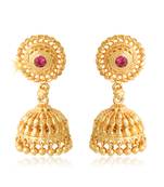 Traditional wear Gold Plated alloy jhumka Earring for Women and Girls ( Pack of- 1 Pair jhumka Earring)