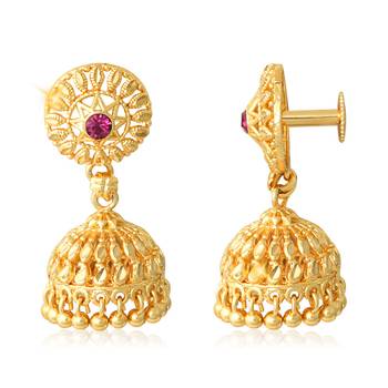 Traditional wear Gold Plated alloy jhumka Earring for Women and Girls ( Pack of- 1 Pair jhumka Earring) 2