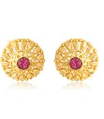 Traditional wear Gold Plated alloy stud Earring for Women and Girls ( Pack of- 1 Pair Stud Earring)