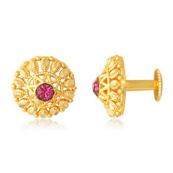 Traditional wear Gold Plated alloy stud Earring for Women and Girls ( Pack of- 1 Pair Stud Earring) 2