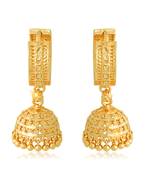 Traditional wear Gold Plated alloy Jhumka Bali Earring for Women and Girls ( Pack of- 1 Pair jhumka Bali Earring)