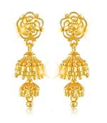 Traditional wear Gold Plated alloy jhumka for Women and Girls ( Pack of- 1 Pair jhumki Earring)