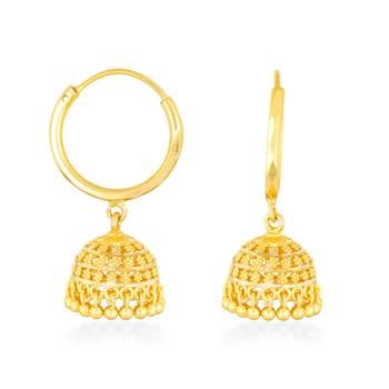 Traditional wear Gold Plated alloy jhumka Bali Earring (Ringa) for Women and Girls ( Pack of 1 pair Earring) 2