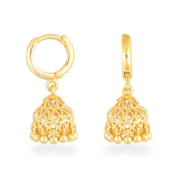 Traditional wear Gold Plated alloy jhumka Bali Earring for Women and Girls ( Pack of 1 pair Earring) 2