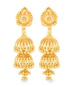 Traditional wear Gold Plated alloy jhumki Earring for Women and Girls ( Pack of 1 pair Jhumki Earring)