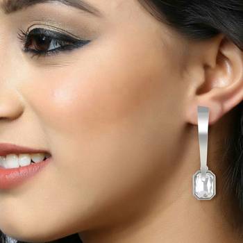 Fancy wear CZ Gold Plated alloy Drop Earring for Women and Girls ( Pack of 1 pair Earring) 2