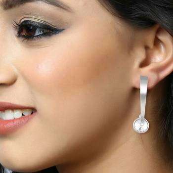 Fancy wear CZ Gold Plated alloy Drop Earring for Women and Girls ( Pack of 1 pair Earring) 2