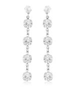 Fancy wear CZ Gold Plated alloy Dangling Earring for Women and Girls ( Pack of 1 pair Earring)