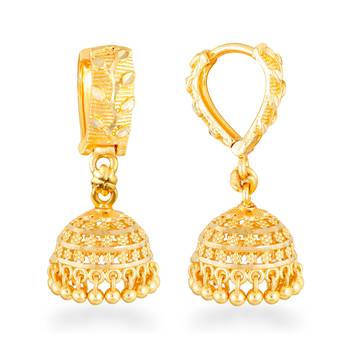 Traditional wear Gold Plated alloy jhumka Bali Earring for Women and Girls ( Pack of 1 pair Earring) 2