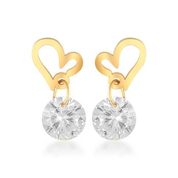 Valentine Gift CZ Gold Plated alloy Drop Earring for Women and Girls 1