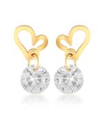Valentine Gift CZ Gold Plated alloy Drop Earring for Women and Girls