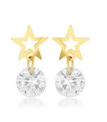 Valentine Gift CZ Gold Plated alloy Drop Earring for Women and Girls