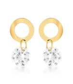 Valentine Gift CZ Gold Plated alloy Drop Earring for Women and Girls