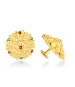 Traditional wear Gold Plated alloy Stud Earring for Women and Girls