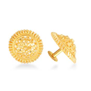 Traditional wear Gold Plated alloy Stud Earring for Women and Girls 1