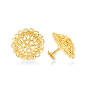 Traditional wear Gold Plated alloy Stud Earring for Women and Girls 1