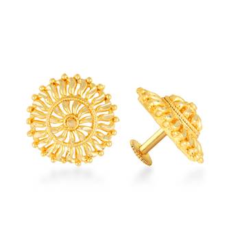Traditional wear Gold Plated alloy Stud Earring for Women and Girls 1