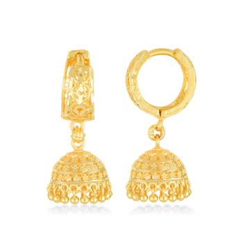 Traditional wear Gold Plated alloy jhumka Bali Earring for Women and Girls 2