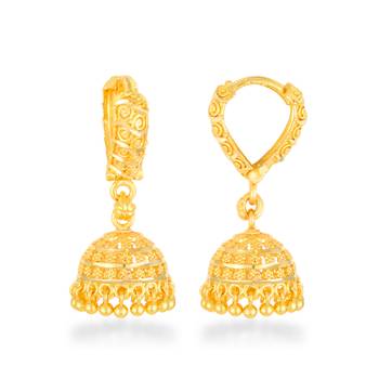 Traditional wear Gold Plated alloy jhumka Bali Earring for Women and Girls 2