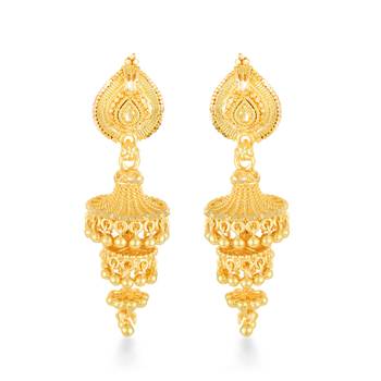 Traditional, wedding and Party wear Gold Plated alloy jhumki Earring for Women and Girls 1