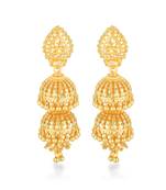 Traditional, wedding and Party wear Gold Plated alloy jhumki Earring for Women and Girls