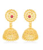 Traditional, wedding and Party wear Gold Plated alloy jhumki Earring for Women and Girls