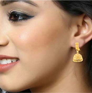 Traditional, wedding and Party wear Gold Plated alloy jhumki Bali Earring for Women and Girls 3