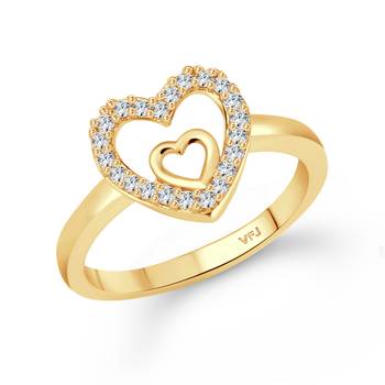 Silver Royal Heart Designer Ring for Women and Girls 1