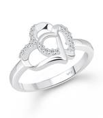 Loveble Heart (CZ) Rhodium Plated Ring